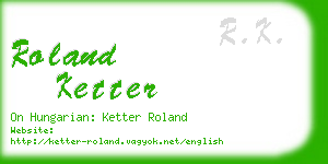 roland ketter business card